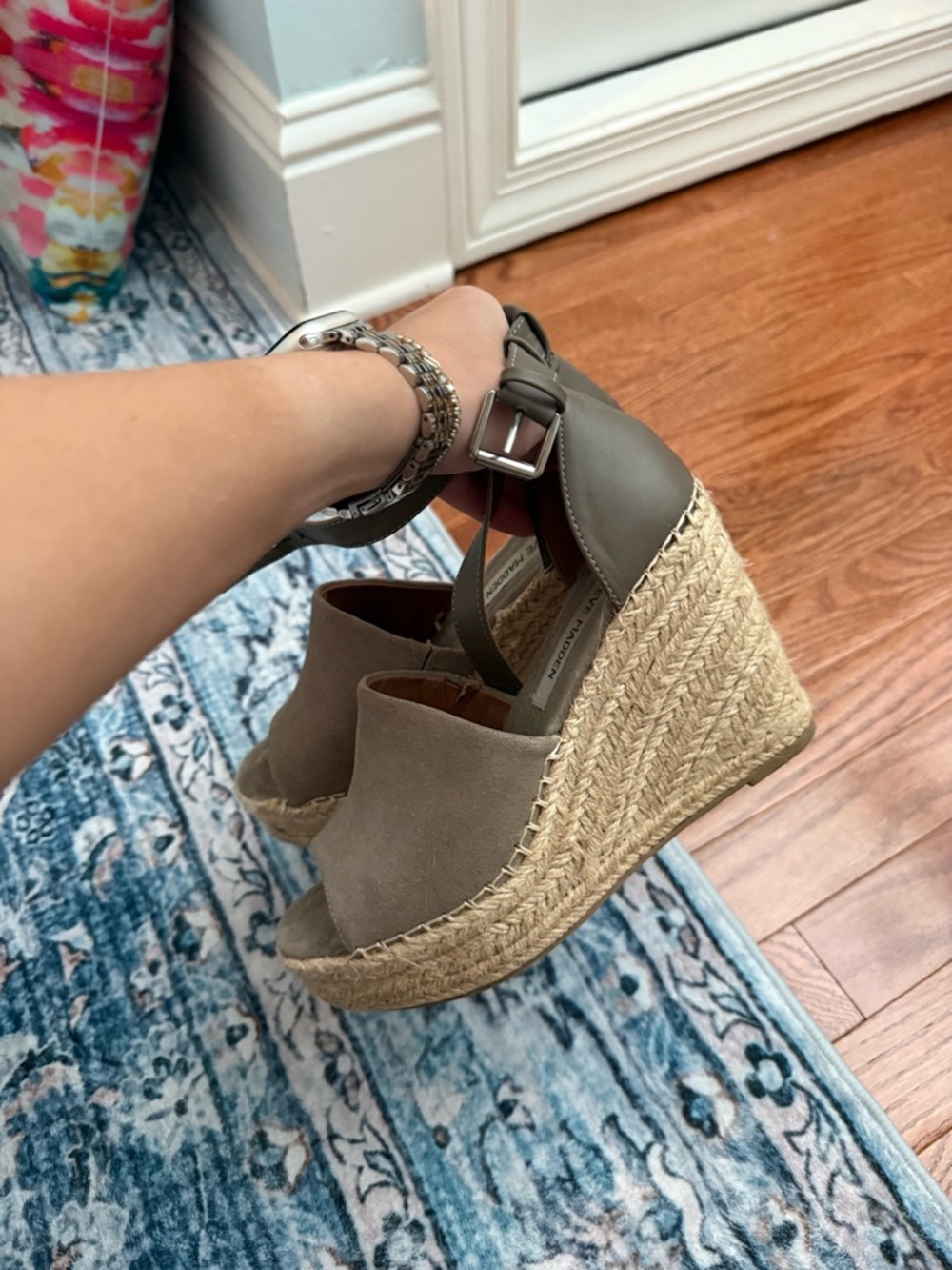Steve Madden Espadrille Wedge Sandals with Ankle Strap